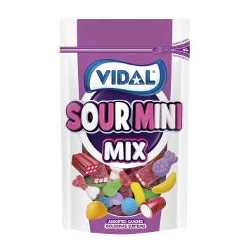 Caramelos de goma Sour MIni Mix Vidal 180 g.