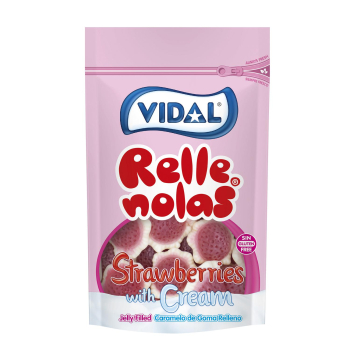 Caramelos de goma fresones Rellenolas Vidal sin gluten 180 g.