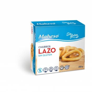 Churros lazo Maheso sin gluten sin aceite de palma 200 g.