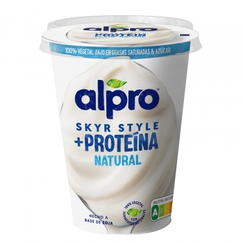 Preparado de soja natural tipo skyr alto en proteína Alpro 400 g.