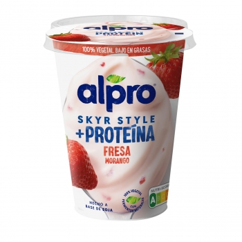 Preparado de soja fresa tipo skyr alto en proteína Alpro sin lactosa 400 g.