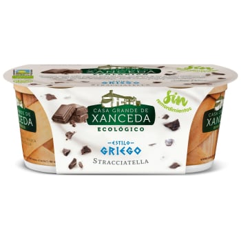 Yogur griego con stracciatella ecológico Casa Grande de Xanceda sin gluten 250 g.
