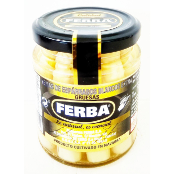 Yemas de espárragos blancos extra gruesas Ferba 205 g.