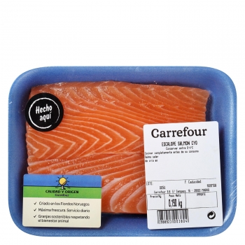 Escalope de salmón Calidad y Origen Carrefour 200 g aprox