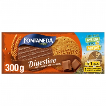 Galletas de chocolate con leche Digestive Fontaneda 300 g.