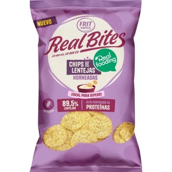 Chips de lentejas horneadas Real Bits Frit Ravich sin gluten 80 g.