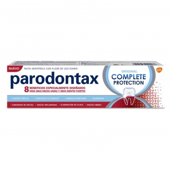 Dentífrico con flúor de uso diario Complete Protección Original Parodontax 75 ml.