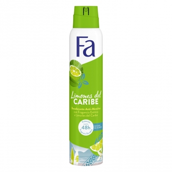 Desodorante en spray anti-machas fragancia exótica a limones del Caribe protección 48h Fa 200 ml.