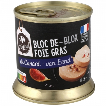 Bloc de foie gras de pato Original Carrefour 200 g.