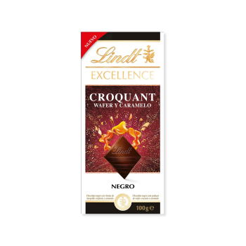 Chocolate negro croquant wafer y caramelo Lindt Excellence 100 g.