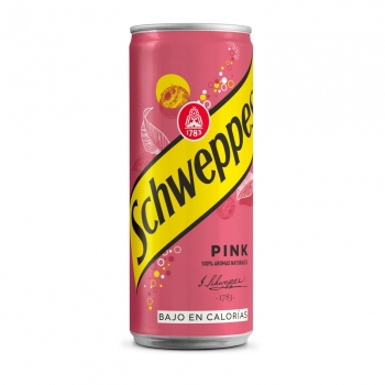 Tónica Pink Schweppes lata de 33 cl.