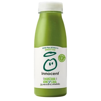 Smoothie de manzana, kiwi y lima Innocent sin azúcares añadidos botella 25 cl.
