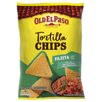 Nachos sabor fajita Old El Paso sin gluten 185 g.