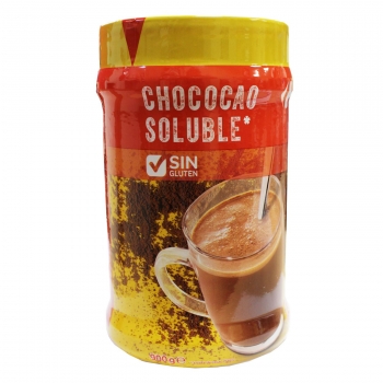 Cacao soluble instantáneo Carrefour sin gluten 900 g.