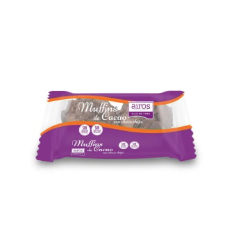 Muffins de cacao con choco chips Airos sin gluten y sin lactosa 2 unidades de 85 g. 2 x 85 g