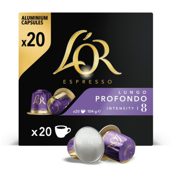 Café cápsulas lungo profundo L'or compatible con Nespresso 20 ud.