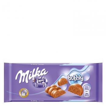 Chocolate con leche y burbujas bubbly Milka 90 g.