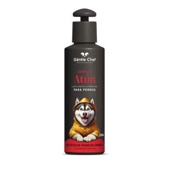 Aceite complemento alimentario de atún para perro adulto Gentle Chef 200 ml