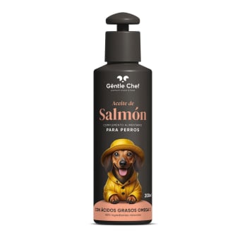 Aceite complemento alimentario de salmón para perro adulto Gentle Chef 200 ml