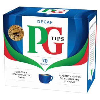 Té negro descafeinado en bolsitas PG Tips 70 ud.