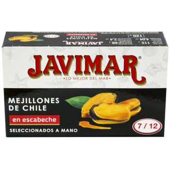 Mejillones de Chile en escabeche 7/12 Javimar 68 g.