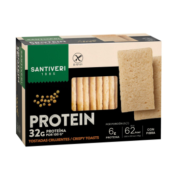 Tostadas crujientes proteína Santiveri sin gluten y sin lactosa 110 g.