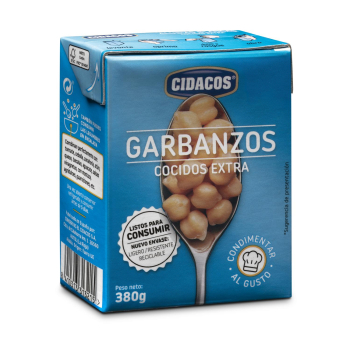 Garbanzos cocidos Cidacos 380 g.
