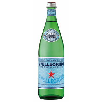 Agua mineral natural con gas San Pellegrino 75 cl.