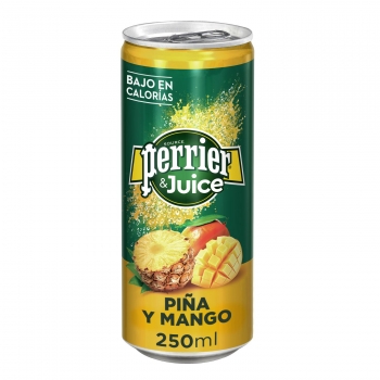 Agua con gas Perrier sabor piña y mango 25 cl.