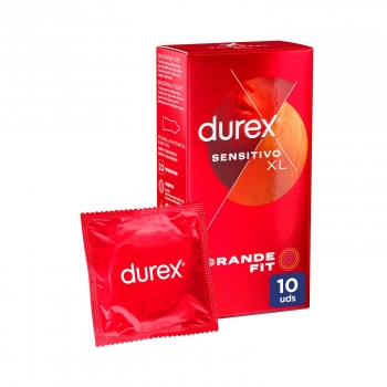 Preservativos sensitivo suave para mayor sensibilidad talla XL Durex 10 ud.