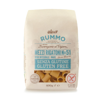 Pasta Mezzi Rigatoni nº 5 Rummo sin gluten 400 g.