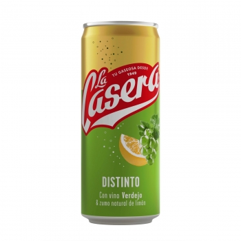 Distinto de verano La Casera con vino blanco Verdejo y con limón lata 33 cl.