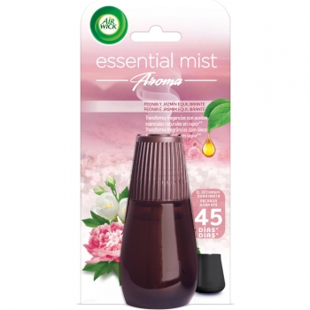 Ambientador difusor aroma peonia y jazmín equilibrante Essential Mist recambio Air Wick 1 ud.