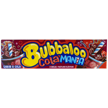 Chicles sabor cola en stick bubbaloo 37 g.