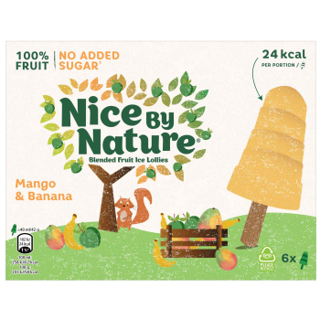 Helado de mango y banana Nice Nature 6 ud.