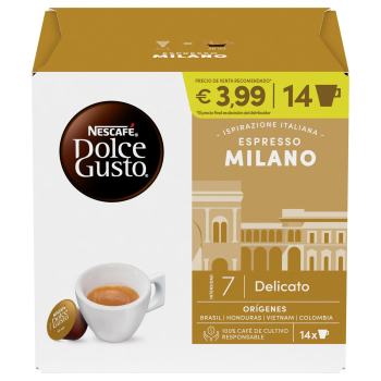 Café espresso en cápsulas Milano Nescafé Dolce Gusto 14 ud.