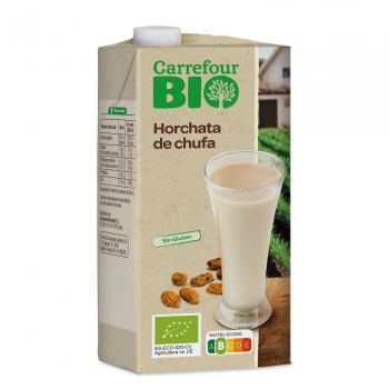 Horchata de chufa ecológica Carrefour Bio sin gluten sin lactosa brik 1 l.