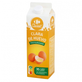 Clara de huevo pasteurizada Carrefour Classic' 1 l.