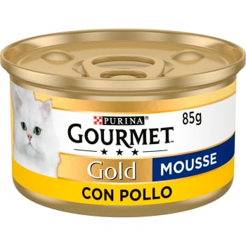 Comida húmeda de mousse pollo para gato adulto Purina Gourmet Gold 85 g