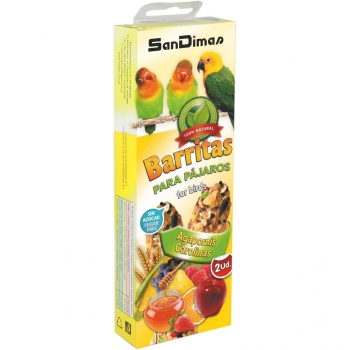 Barritas para aves de frutas y miel SanDimas 90 g.