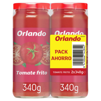 Tomate frito Orlando pack 2 frascos de 340 g. 2 x 340 g