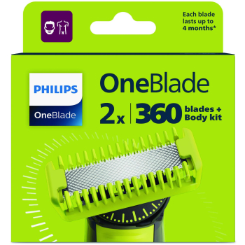 Recambio 360 blades+body QP624/50 OneBlade Philips 2 ud.