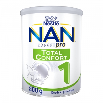 Leche infantil en polvo Nestlé Nan Expert Pro Total Confort 1 sin aceite de palma lata 800 g.