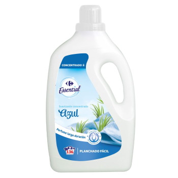 Suavizante concentrado azul Essential Carrefour 136 lavados.