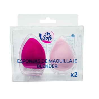 Esponja de maquillaje blender Soft Carrefour 2 ud.