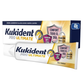 Crema adhesiva para prótesis dentales sin sabor Pro Ultimate Kukident 40 g.
