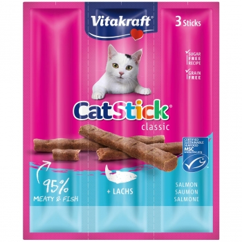 Snack stick salmón para gato adulto Cat Stick 3 ud.
