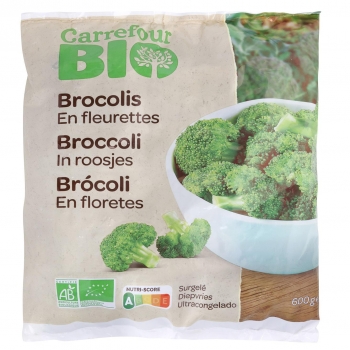 Brócoli en floretes ecológico Carrefour Bio 600 g.