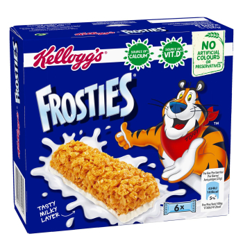 Barritas de cereales y leche Frosties Kellogg's 6 unidades de 25g. 6 x 25 g