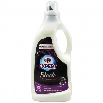 Detergente liquido black Carrefour Expert 40 lavados.